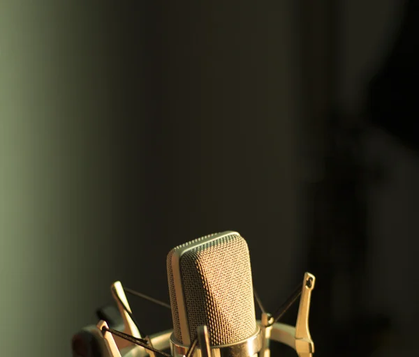 Audio recording vocal studio voice microphone — Stock Photo, Image