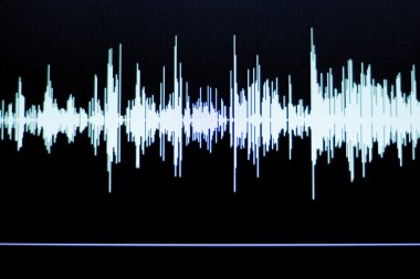 Audio studio voice recording sound wave clipart