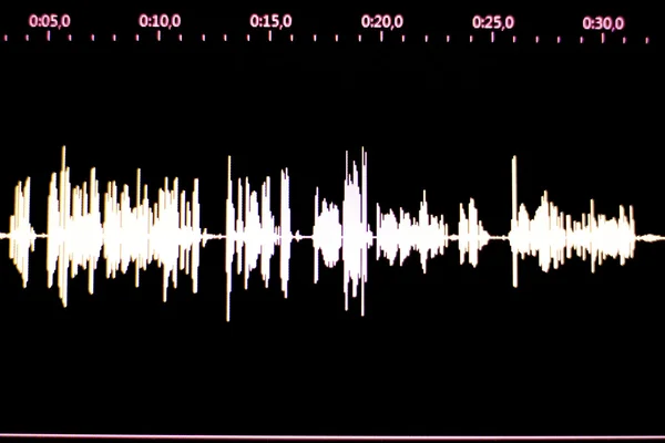 Audio studio röst inspelning ljudvåg — Stockfoto