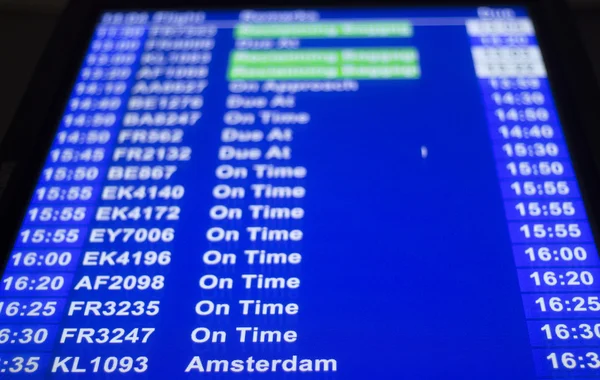 Aeropuerto salidas llegadas bordo — Foto de Stock