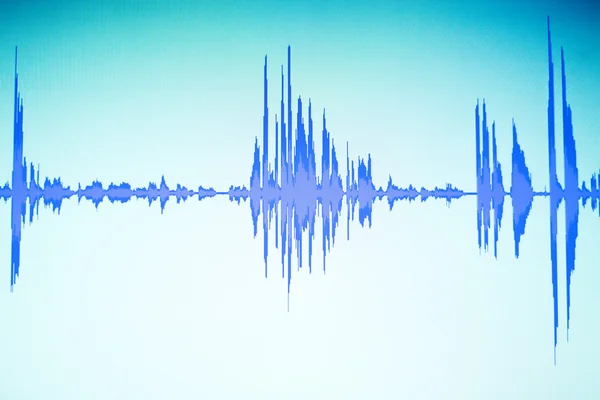 Audio studio röst inspelning ljudvåg — Stockfoto
