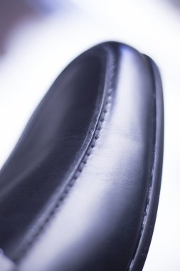 Erkek resmi siyah deri ayakkabı