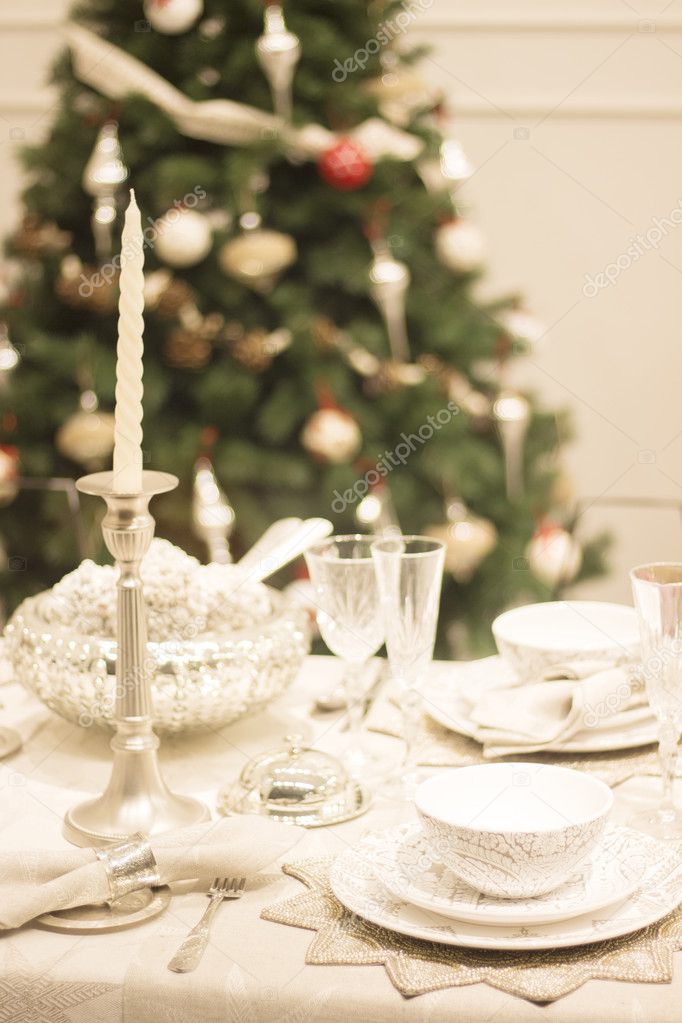 Christmas party festive dinner table