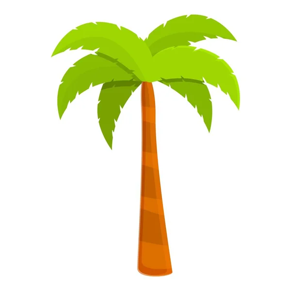 Кокосовая пальмовая икона, мультяшный стиль — стоковый вектор