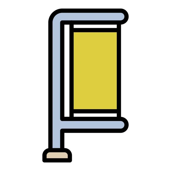 Ikone der Litfaßsäule, Umrissstil — Stockvektor