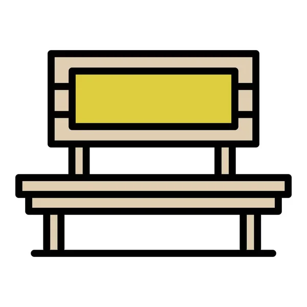 Outdoor advertising park bench icon, outline style — Stock Vector