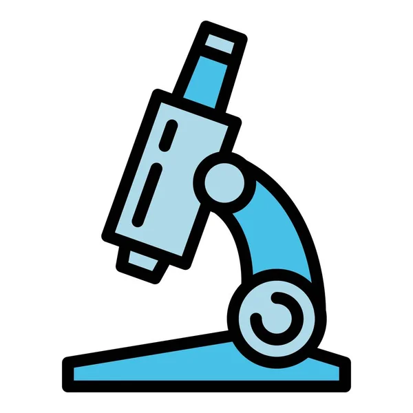 Rettsmedisinsk laboratoriets mikroskopikon, konturstil – stockvektor
