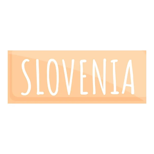 Ícone de banner Eslovénia, estilo dos desenhos animados — Vetor de Stock