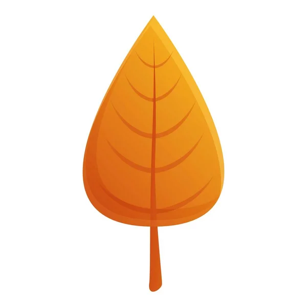Lindenova ikona podzimního listu, kreslený styl — Stockový vektor