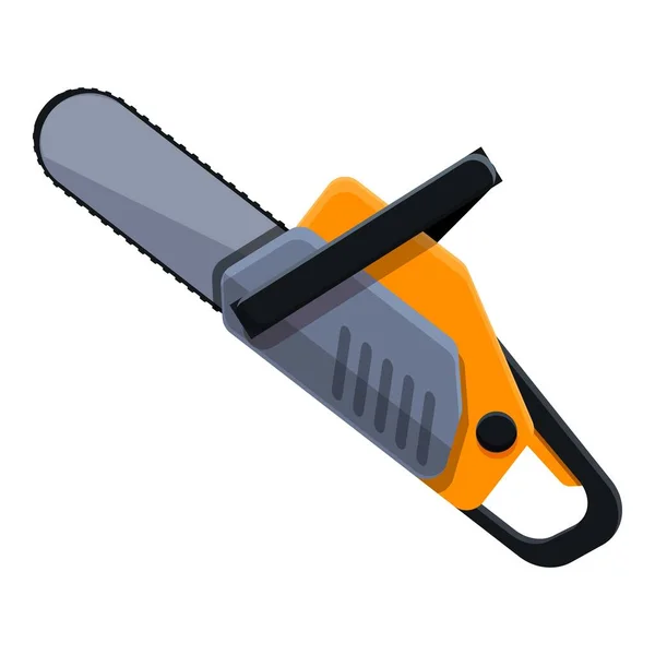 Chainsaw for wood icon, cartoon style — Stock Vector