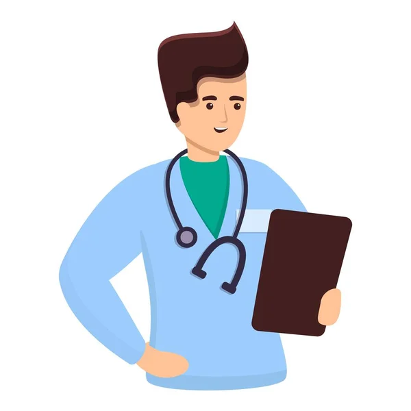 Doctor icon, cartoon stijl — Stockvector