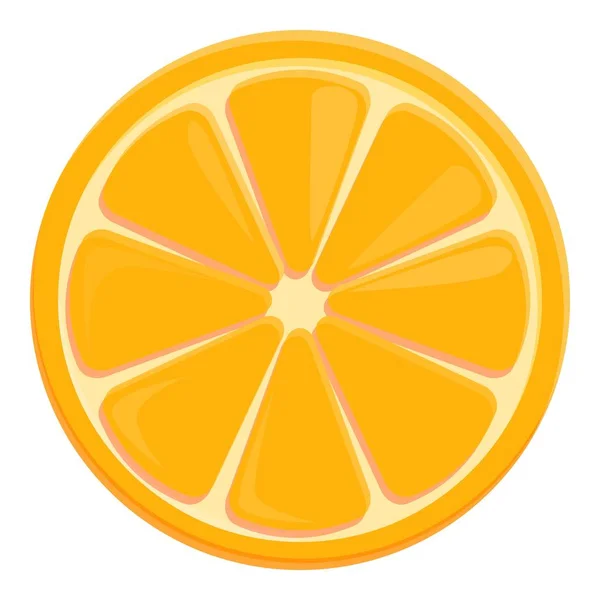 Tea orange slice icon, cartoon style — Stock Vector