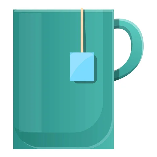 Ícone caneca de chá, estilo dos desenhos animados — Vetor de Stock
