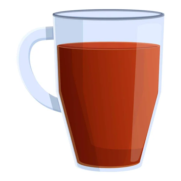 Icono de la taza de té de la India, estilo de dibujos animados — Vector de stock