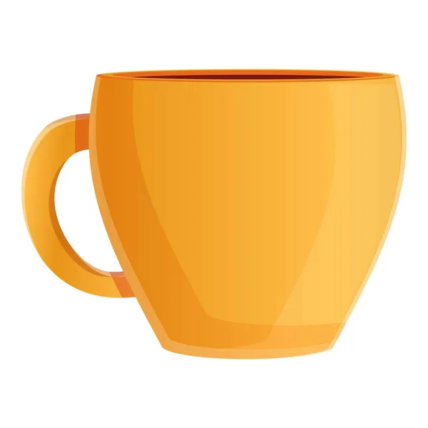 Icono de taza de té de hierbas, estilo de dibujos animados — Vector de stock