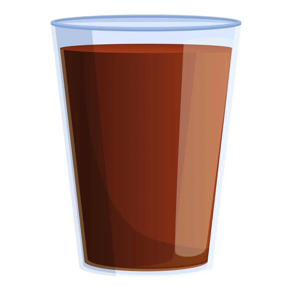 Herb tea plastic cup icon, cartoon style — Stock Vector