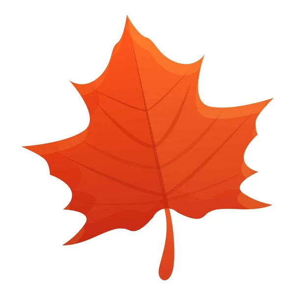 Maple rood blad pictogram, cartoon stijl — Stockvector