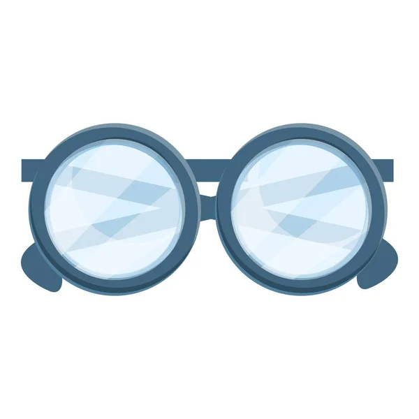 Acogedor icono de gafas redondas casa, estilo de dibujos animados — Vector de stock