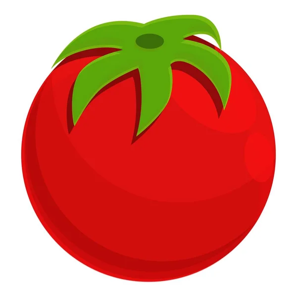 Icône de tomate fraîche, style dessin animé — Image vectorielle