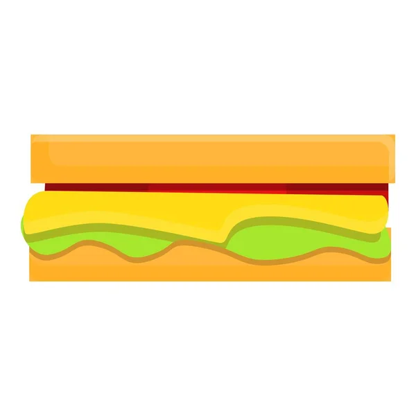 Icono de sándwich de desayuno saludable, estilo de dibujos animados — Vector de stock