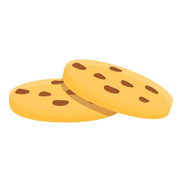 Ícone de biscoito de pequeno-almoço, estilo cartoon — Vetor de Stock