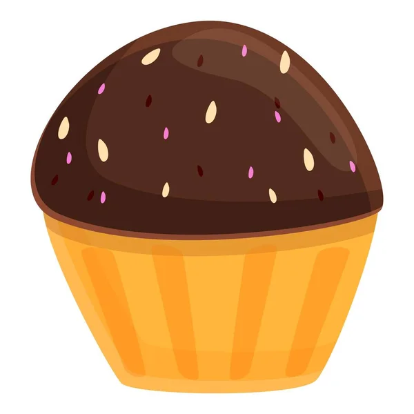 Petit déjeuner icône cupcake, style dessin animé — Image vectorielle