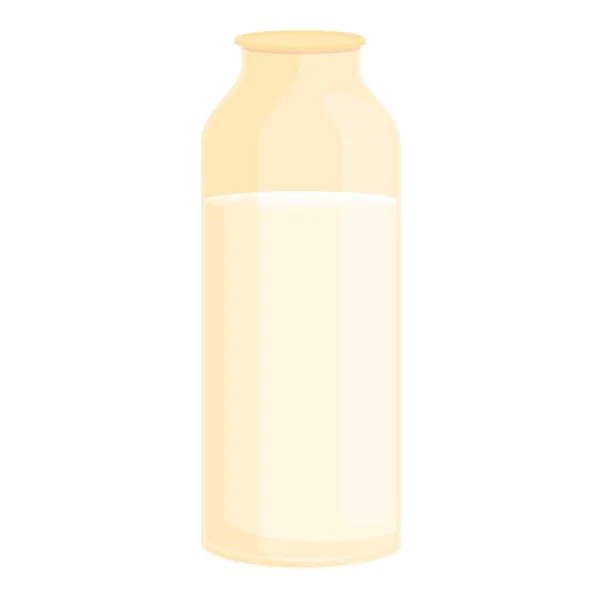 Icono de botella de leche de desayuno, estilo de dibujos animados — Archivo Imágenes Vectoriales