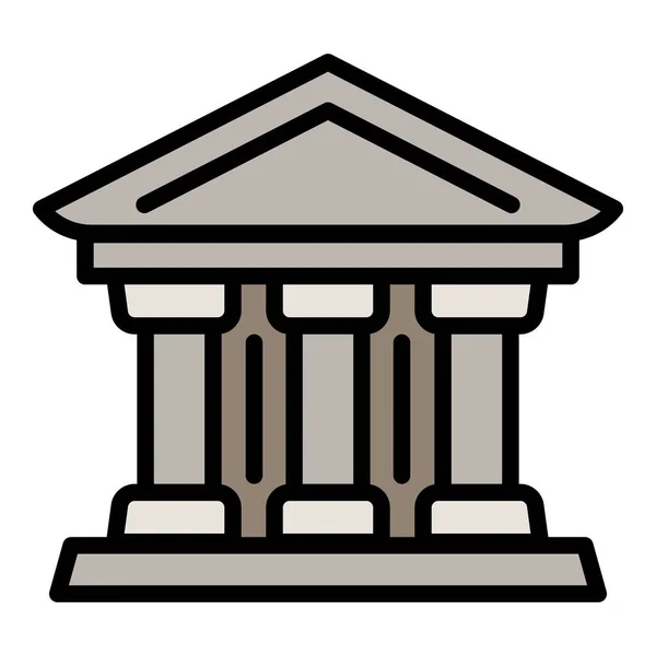 Ikona kolumny sądu, styl konturu — Wektor stockowy