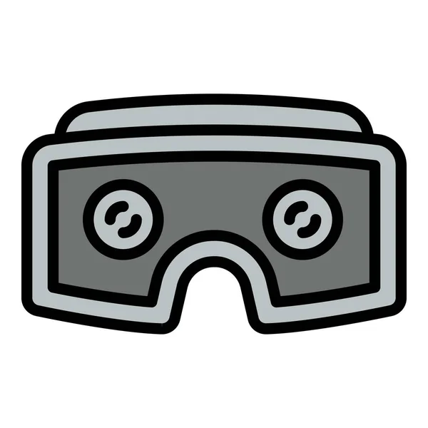 Γυαλί παιχνίδι γυαλιά εικονίδιο, περίγραμμα στυλ — Διανυσματικό Αρχείο