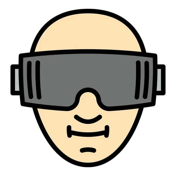Máscara juego gafas icono, estilo de contorno — Vector de stock