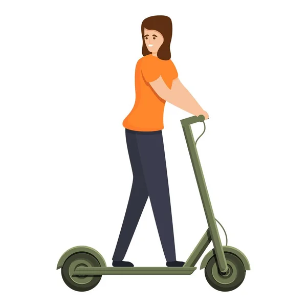 Electric scooter icon, cartoon style — Stock Vector