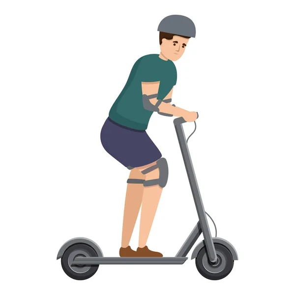 Sport electric scooter icon, cartoon style — Stock Vector