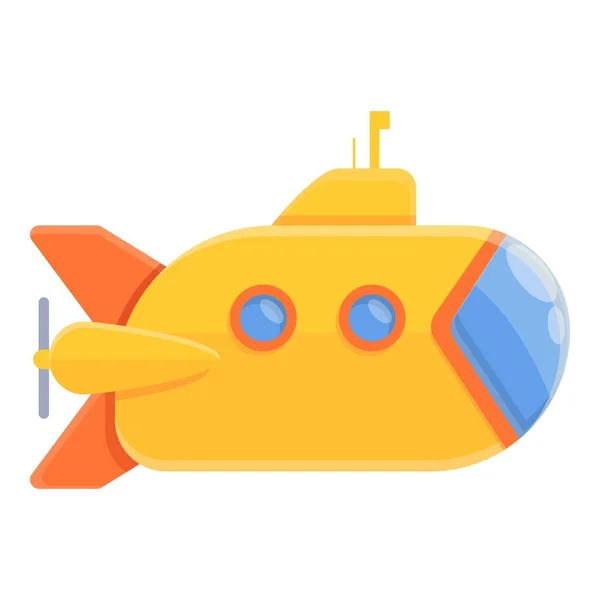 Ocean bathyscaphe icono, estilo de dibujos animados — Vector de stock