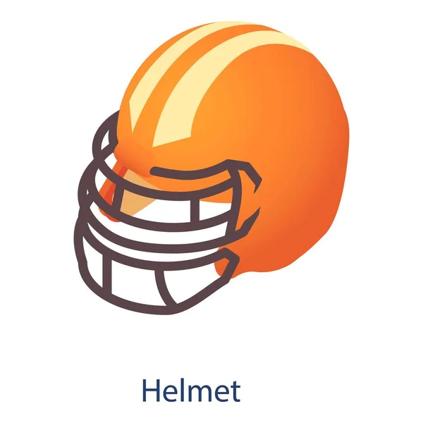 美国足球头盔图标，等距风格 — 图库矢量图片