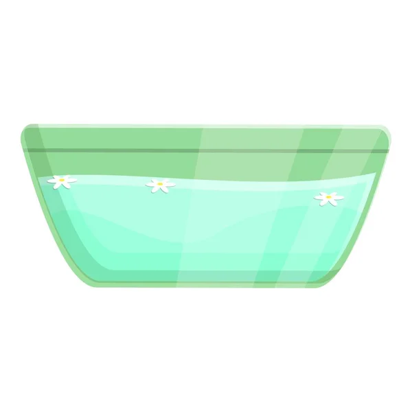 Icono de baño de pie de sal, estilo dibujos animados — Vector de stock
