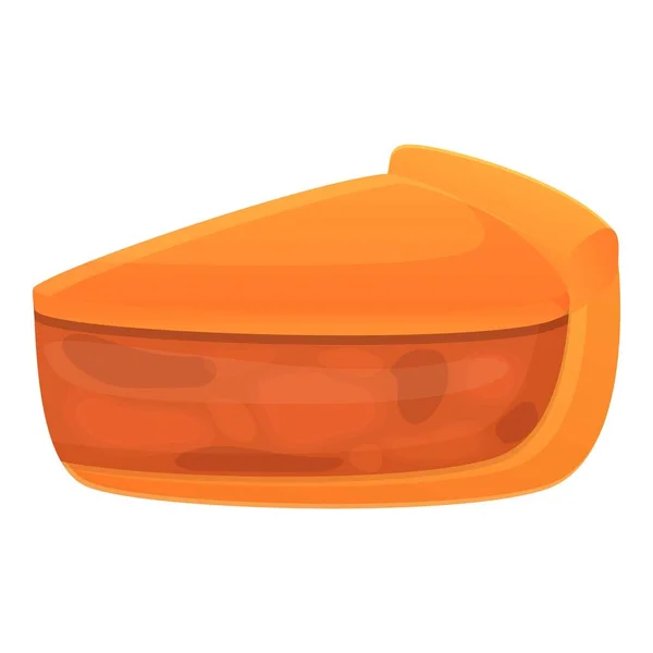 Icono de pastel de manzana de jalea, estilo de dibujos animados — Vector de stock