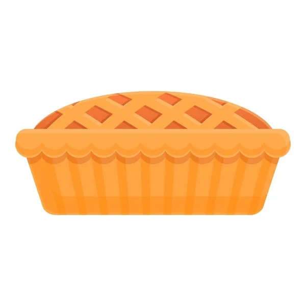 Icono de pastel de manzana americano, estilo de dibujos animados — Vector de stock