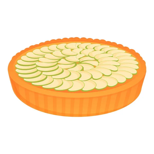 Bakery apple pie icon, cartoon style — Stock Vector