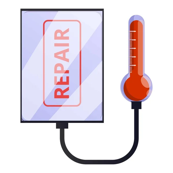 Heiße Aufladung Tablet Reparatur-Symbol, Cartoon-Stil — Stockvektor