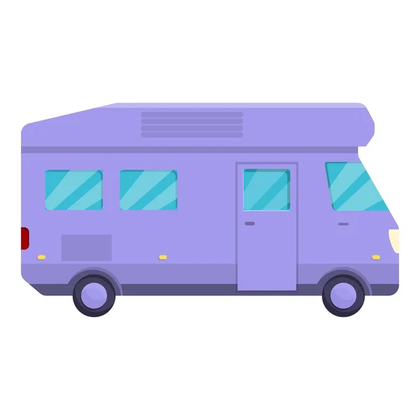 Auto icono de camping, estilo de dibujos animados — Vector de stock