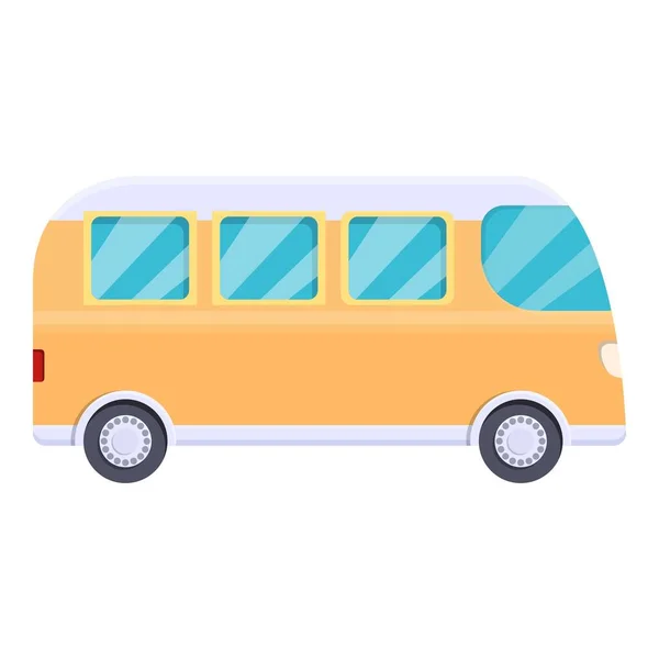 Икона автобуса Motorhome, стиль мультфильма — стоковый вектор
