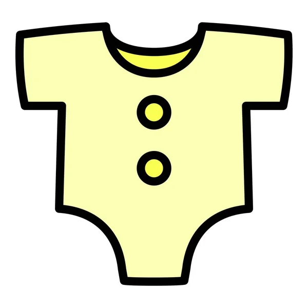 Icono de camisa de bebé, estilo de esquema — Vector de stock