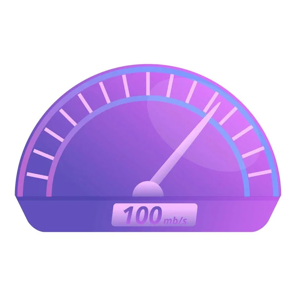 Icono de prueba de velocidad de Internet, estilo de dibujos animados — Vector de stock