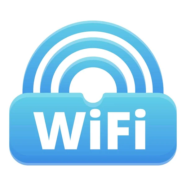 Free wifi zone device icon, cartoon style — Stockvektor