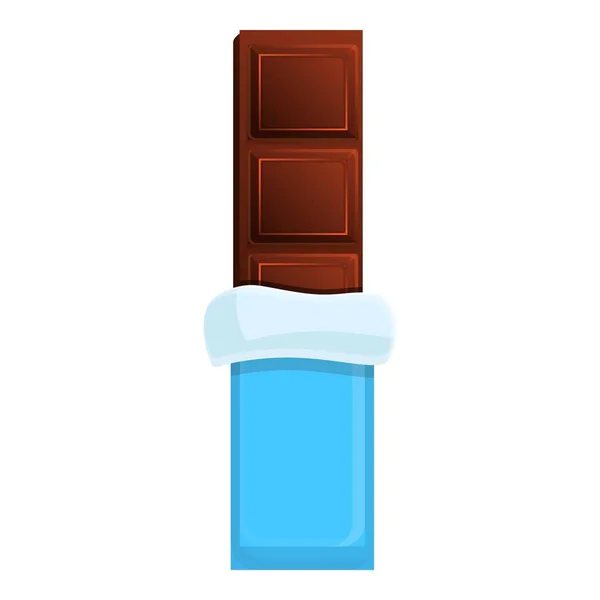 Bâton de chocolat icône, style dessin animé — Image vectorielle