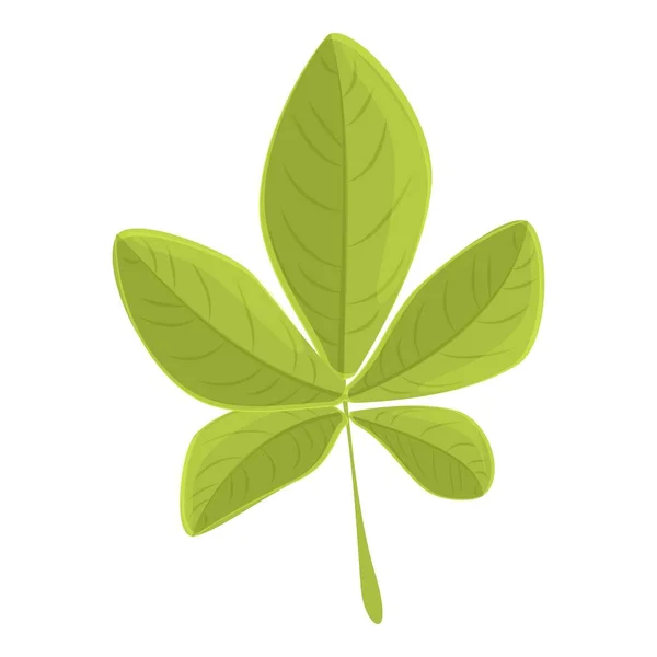 Chestnut leaf icon, cartoon style — Stock Vector