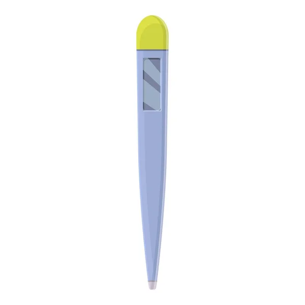 Temperatuur digitale thermometer icoon, cartoon stijl — Stockvector