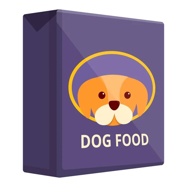 Vegetable dog food icon, cartoon style — Stock Vector