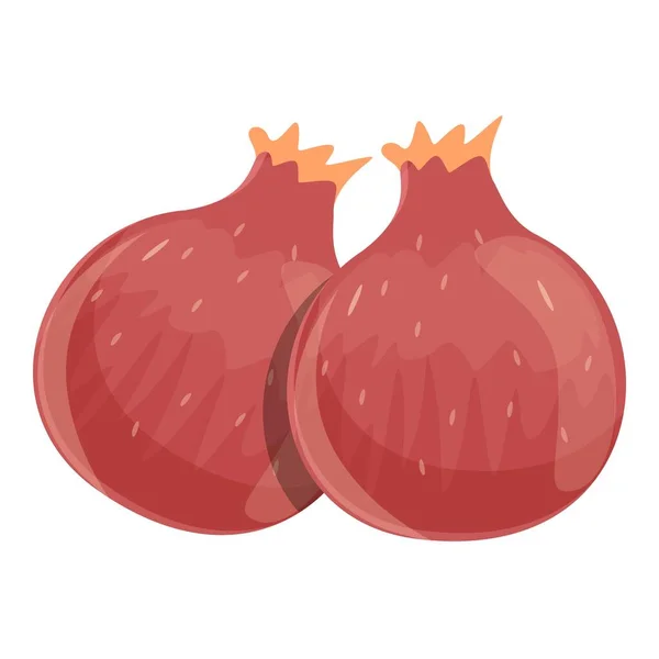 Turkse granaatappel icoon, cartoon stijl — Stockvector