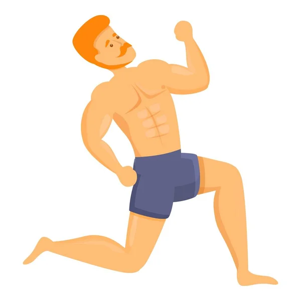 Ícone de musculação, estilo cartoon — Vetor de Stock